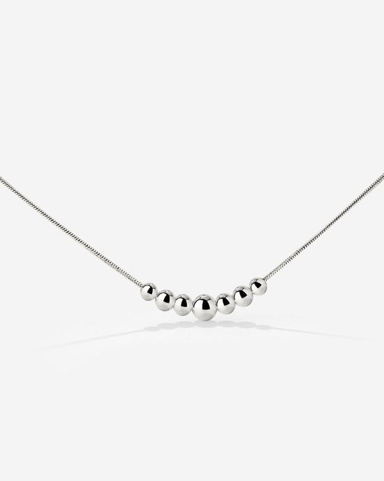 Curvy Beads Choker Silber