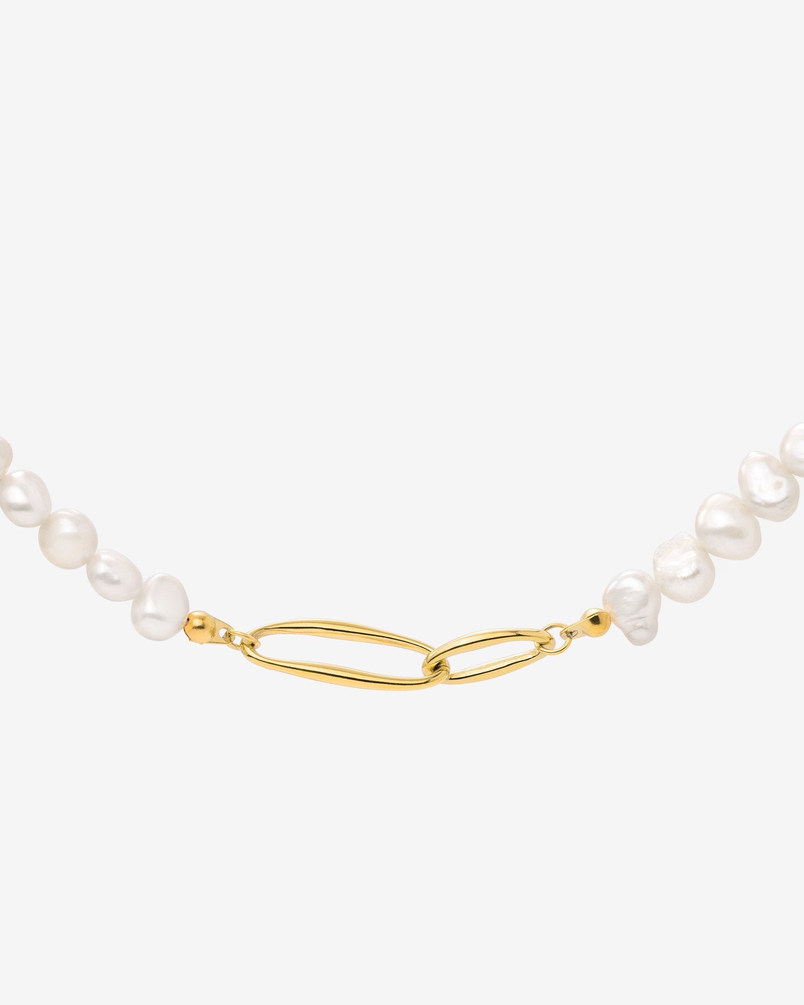 Fluidity Pearl Necklace Gold