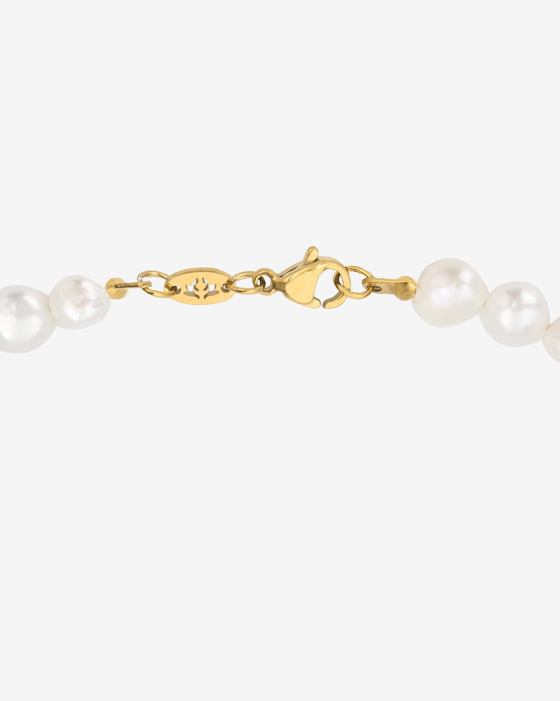 Retro Love Pearl Necklace Gold