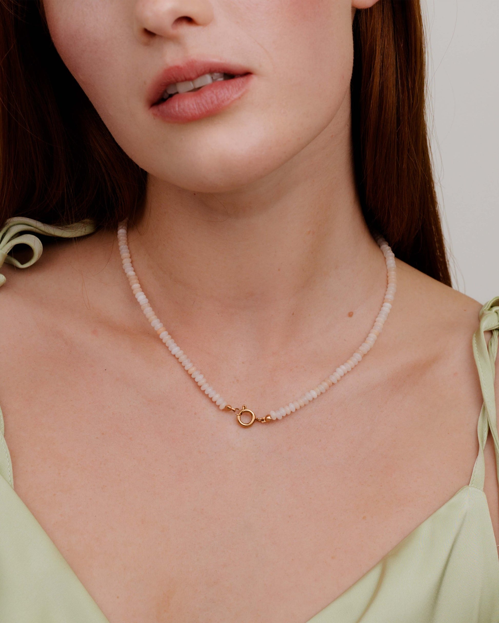 Blushstone Charm Necklace Roségold