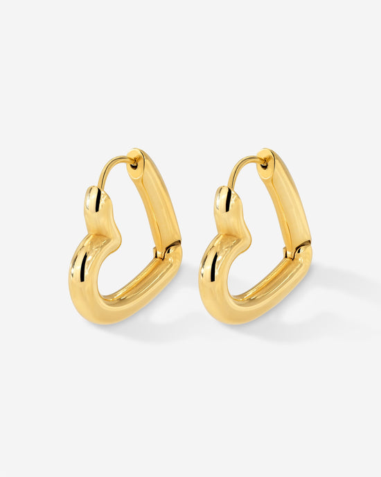 Phat Heart Hoops Large Gold