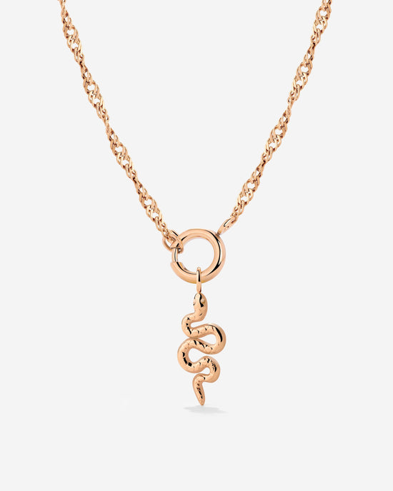 Serpent Singapore Chain Necklace Set Roségold