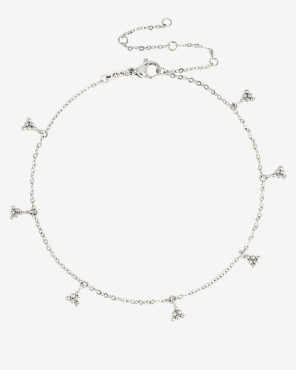 Tiny Beads Anklet Silber