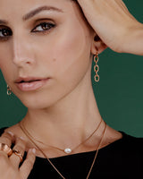 Long Link Hoop Set Small Roségold