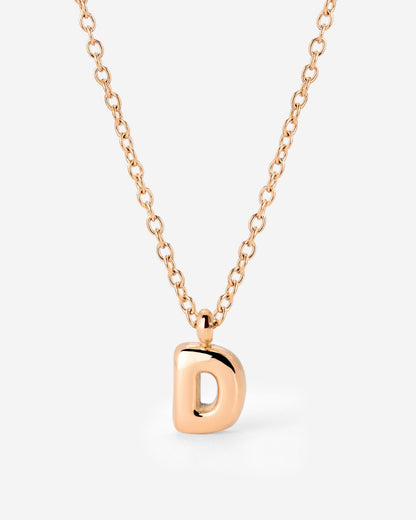 Bubble Letter Necklace Roségold