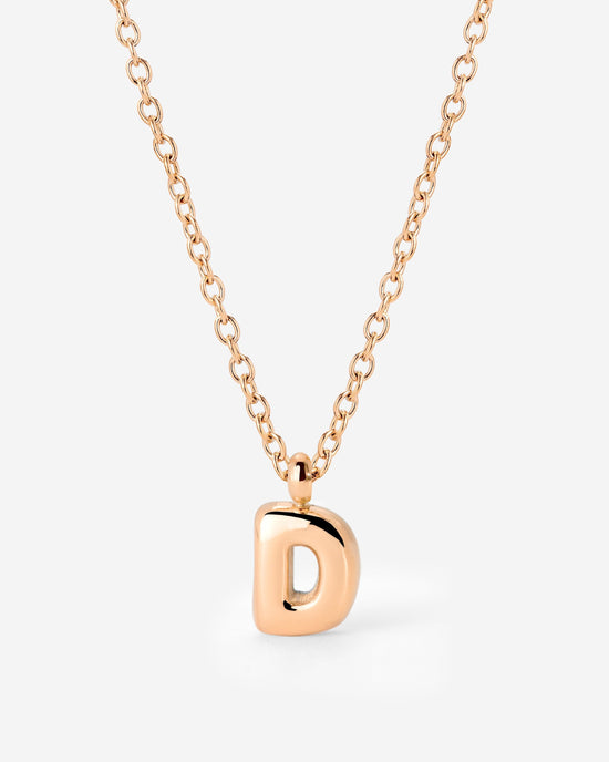 Bubble Letter Necklace Roségold