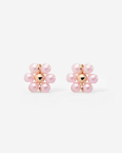 Pretty Pink Daisy Studs Roségold