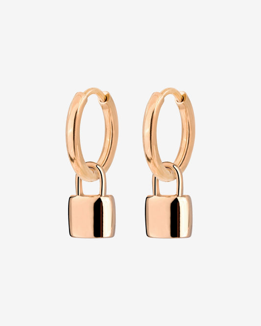 Lock in Hoop Set Small Roségold