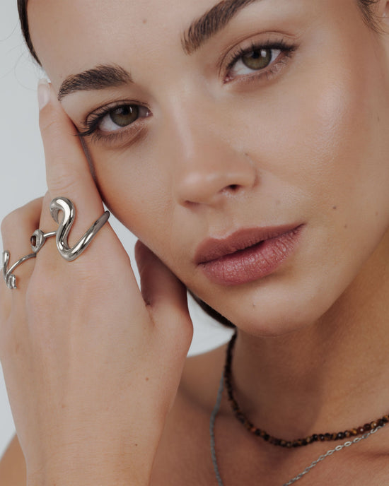 Coiled Ring Silber