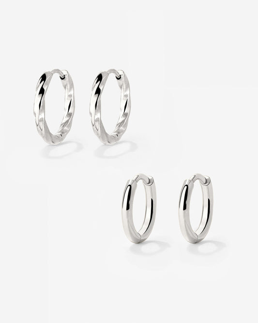 Soft 'n' Subtle Hoop Bundle Silber