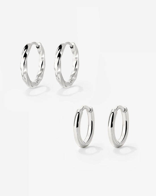 Soft 'n' Subtle Hoop Bundle Silber
