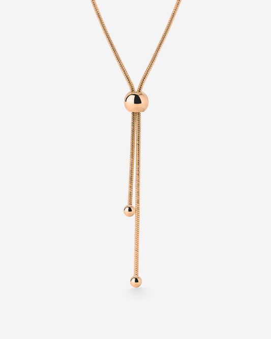 Simple Elegance Y-Necklace Roségold