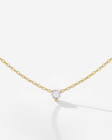 Solitaire Stone Choker Gold
