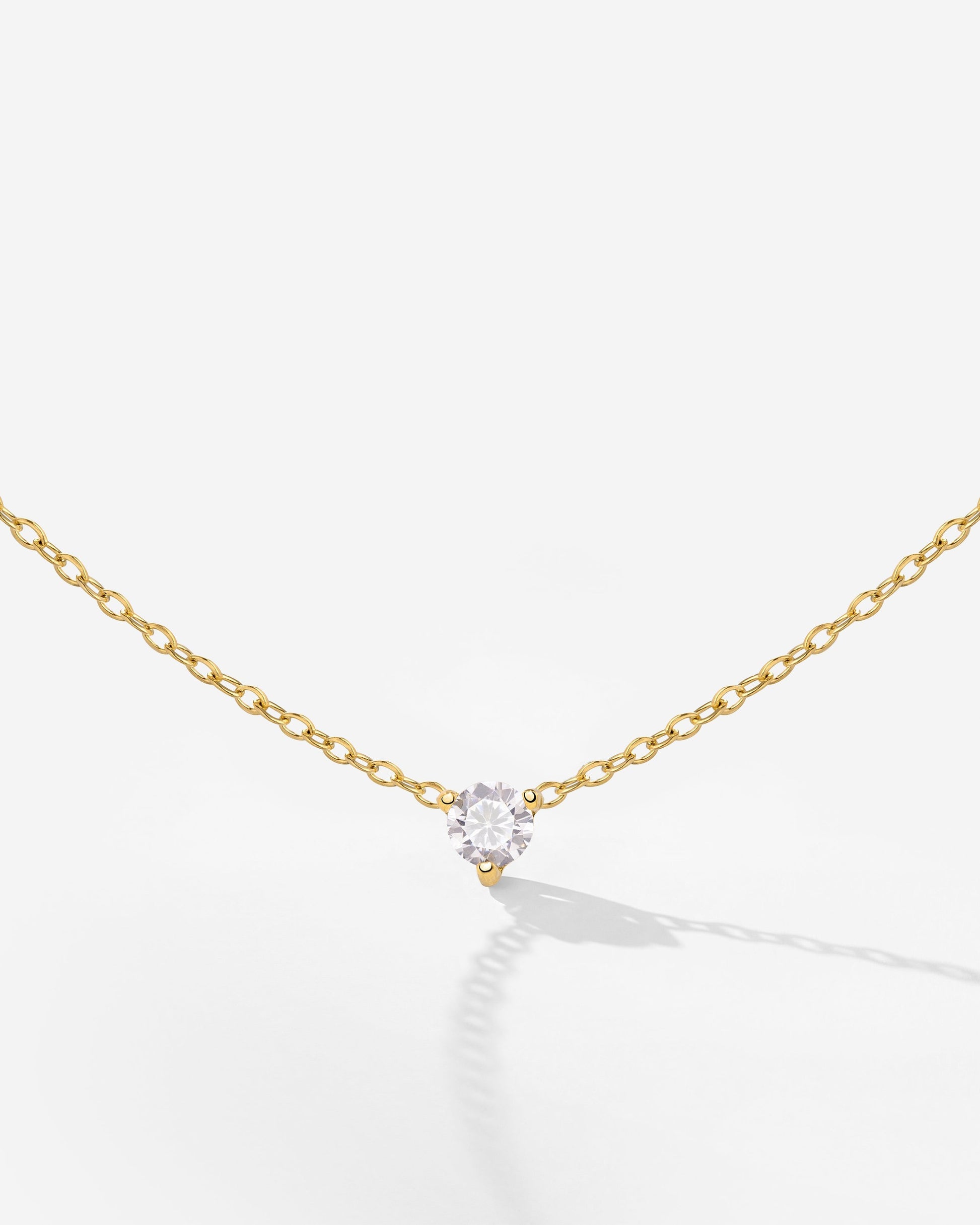 Solitaire Stone Choker Gold