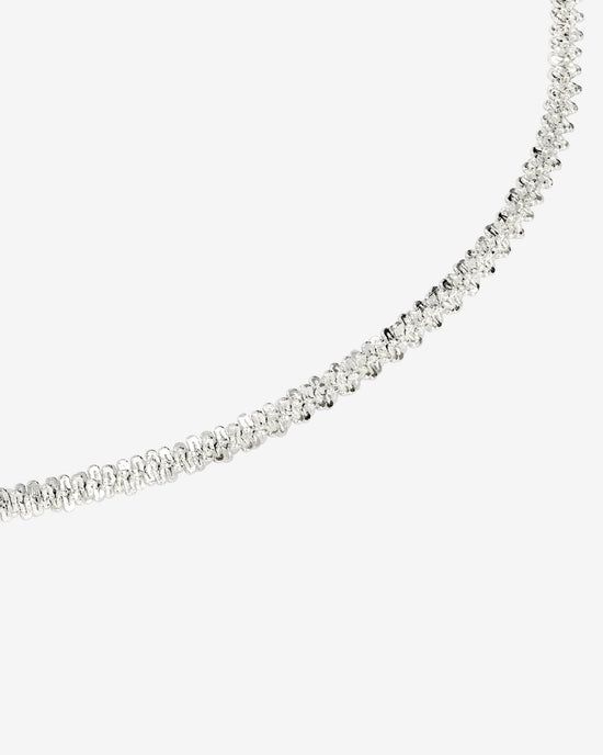 Criss Cross Chain Necklace Silber