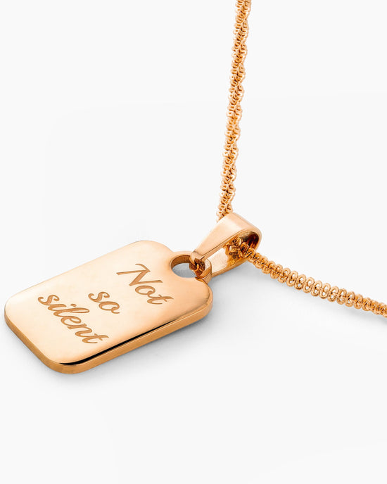 Not so silent Necklace Roségold