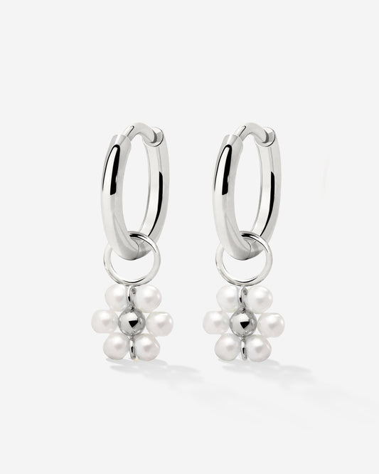 Daisy Hoop Set Small Silber