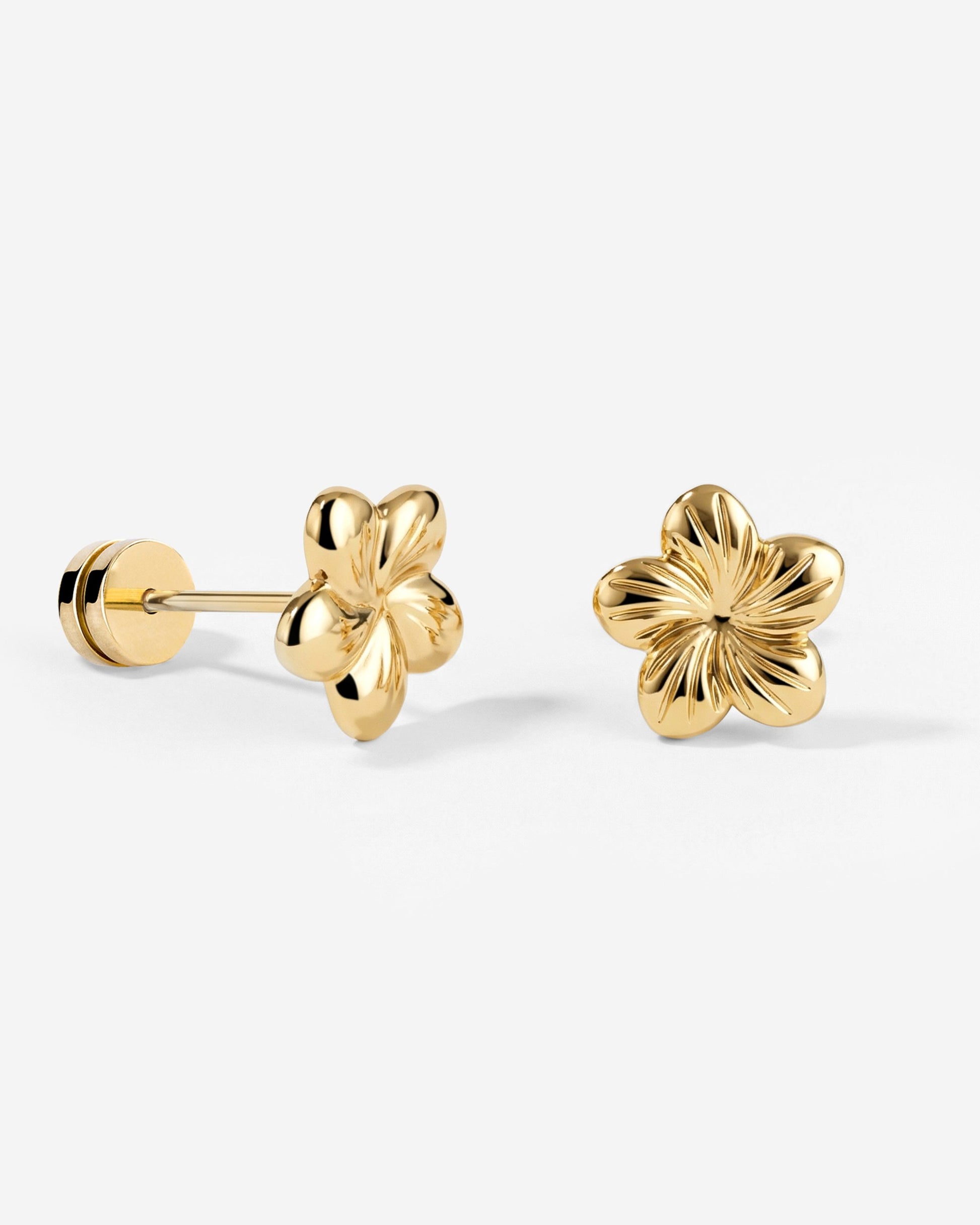 Floral Glow Studs Gold