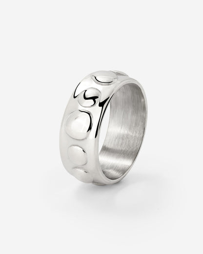 Boho Beads Ring Silber