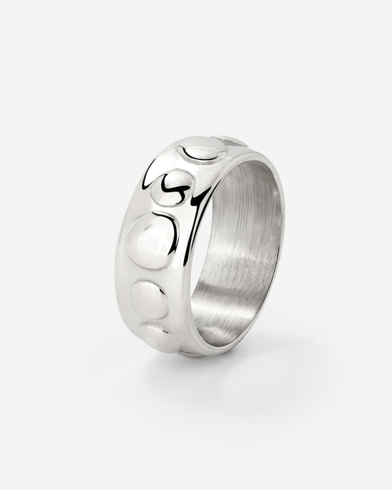 Boho Beads Ring Silber