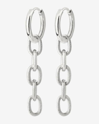 Long Link Hoop Set Small Silber