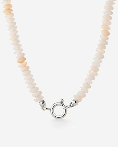 Blushstone Charm Necklace Silber