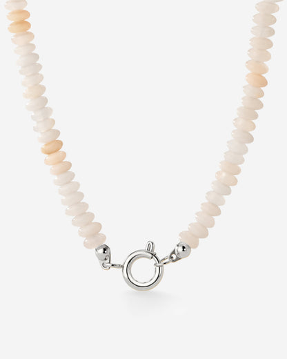 Blushstone Charm Necklace Silber