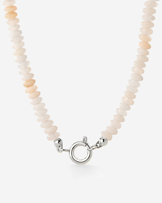 Blushstone Charm Necklace Silber