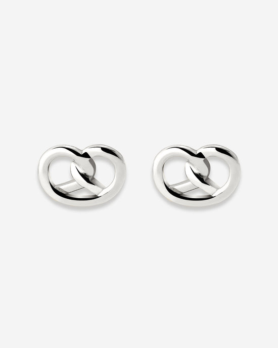 Pretzel Babe Studs Silber
