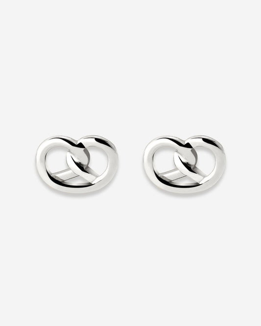 Pretzel Babe Studs Silber