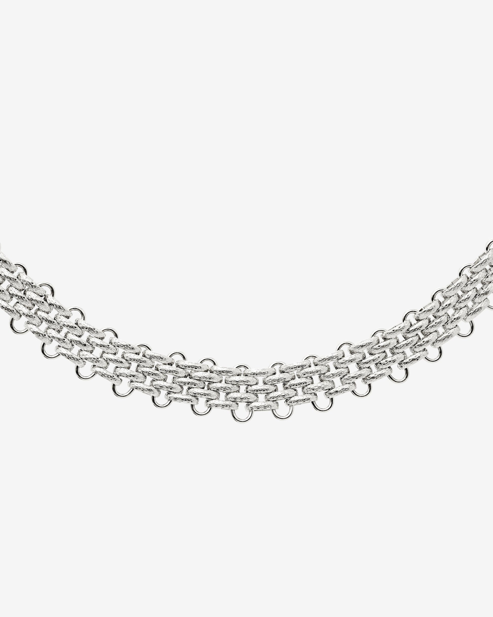 Bold Mesh Necklace Silber