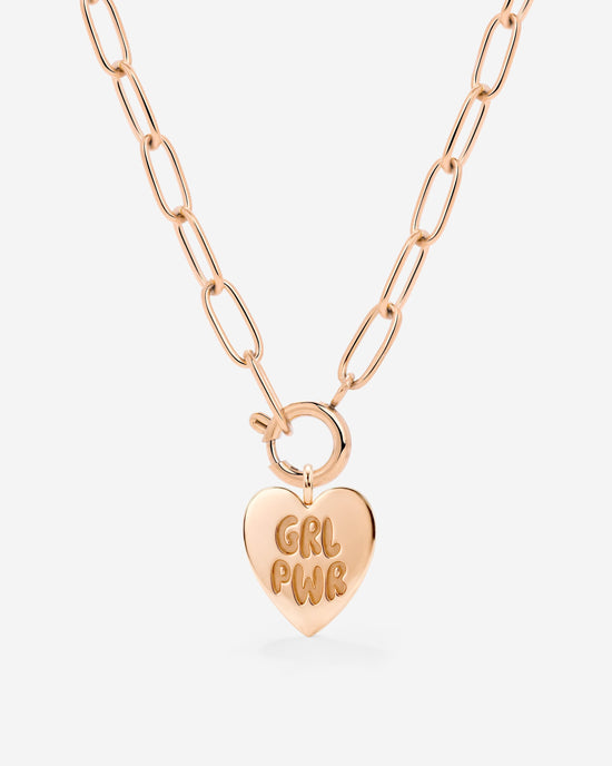 Girl Power Oval Links Necklace Set Roségold
