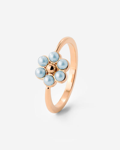Forever Blue Daisy Ring Roségold