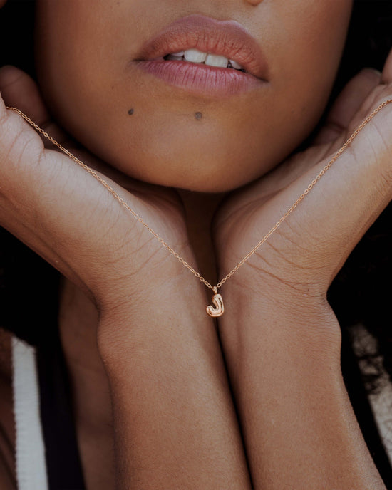 Bubble Letter Necklace Roségold