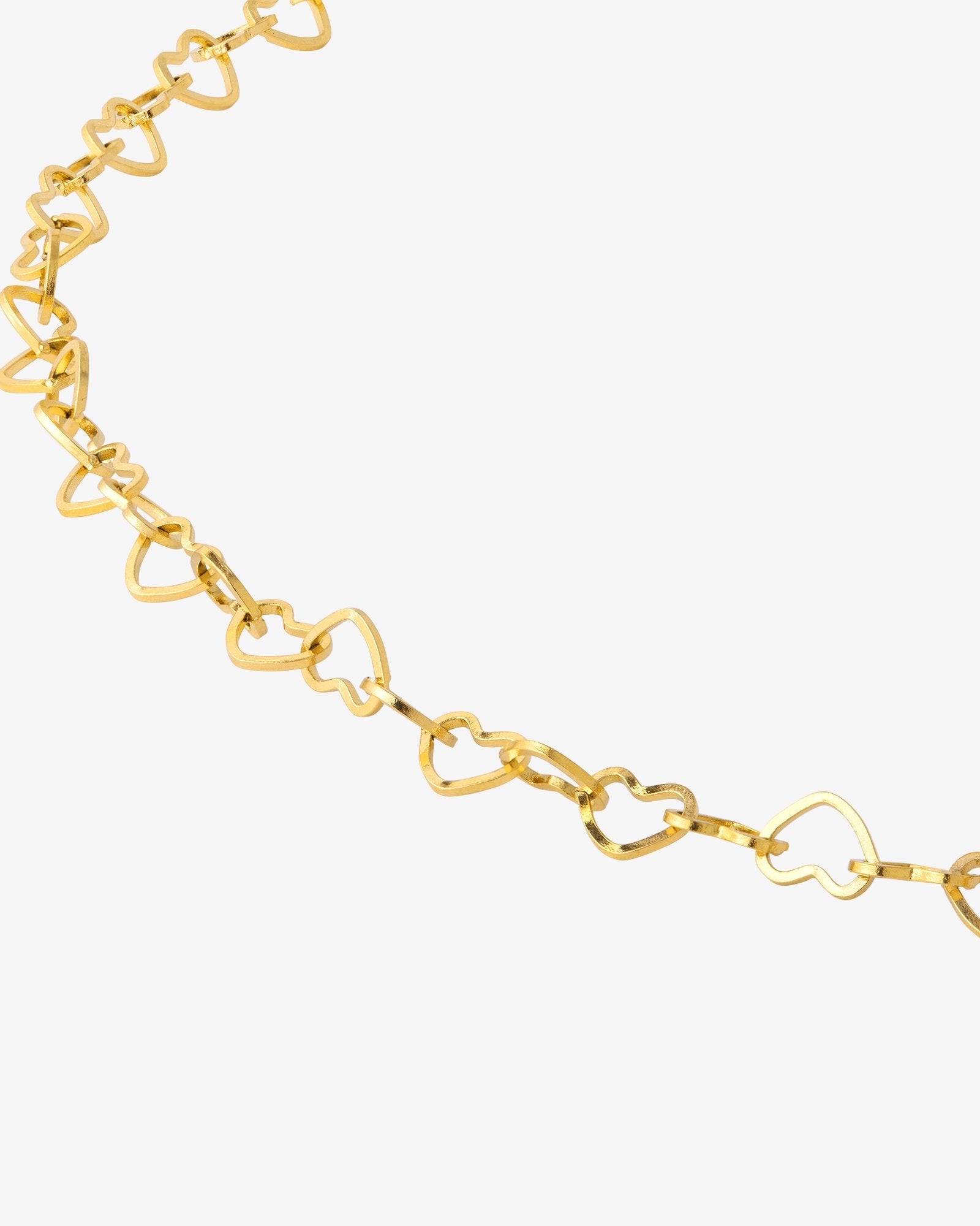 Heart after Heart Necklace Gold