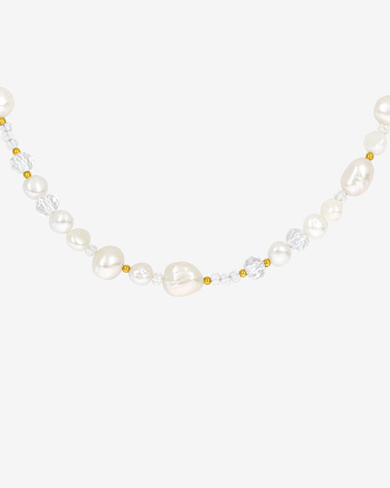 Icy Cool Pearl Necklace Gold