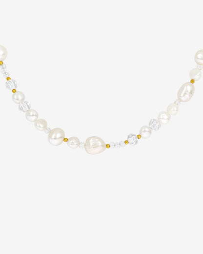 Icy Cool Pearl Necklace Gold