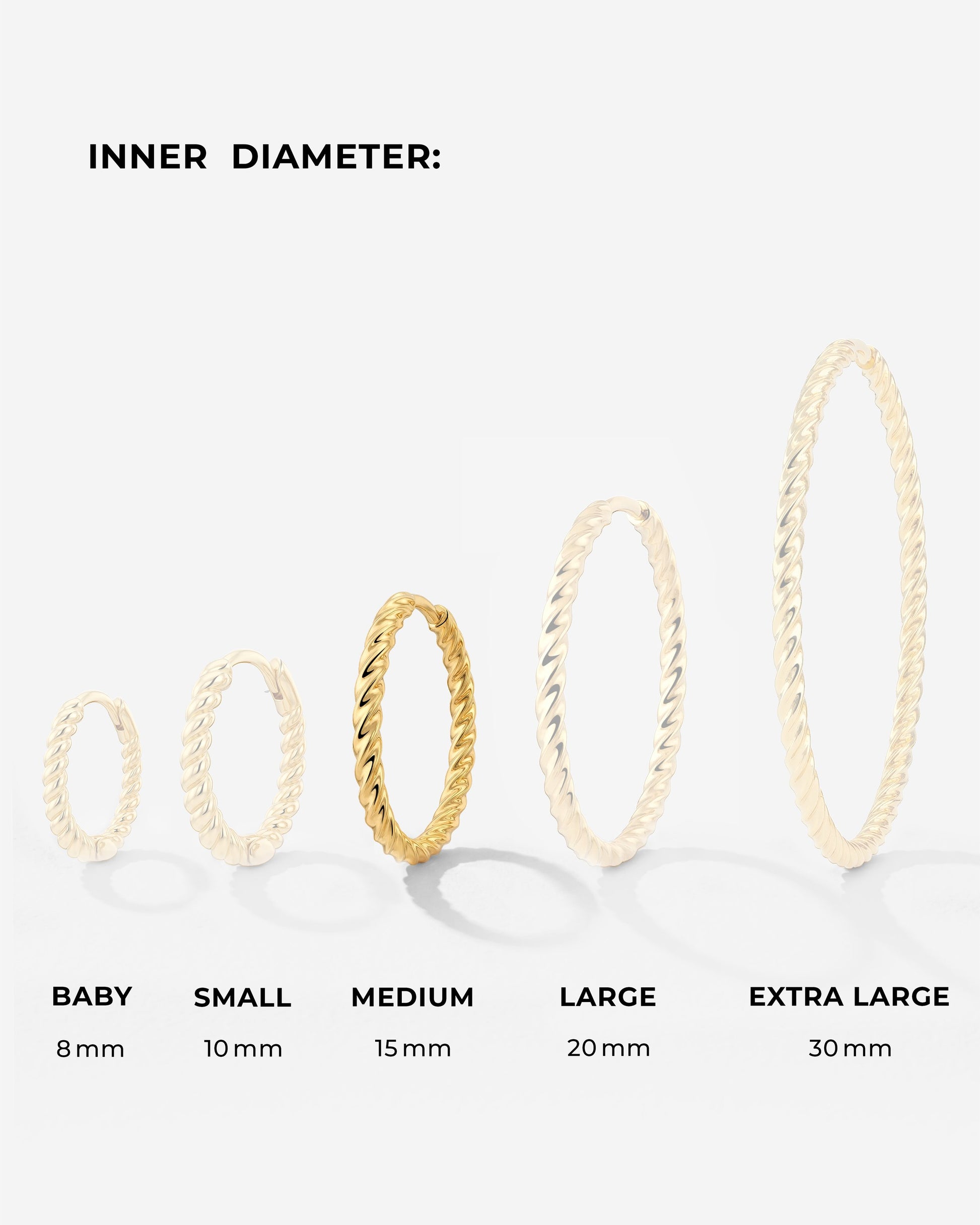 Twisted Hoops Medium Gold