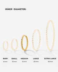 Twisted Hoops Medium Gold