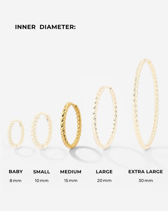 Twisted Hoops Medium Gold