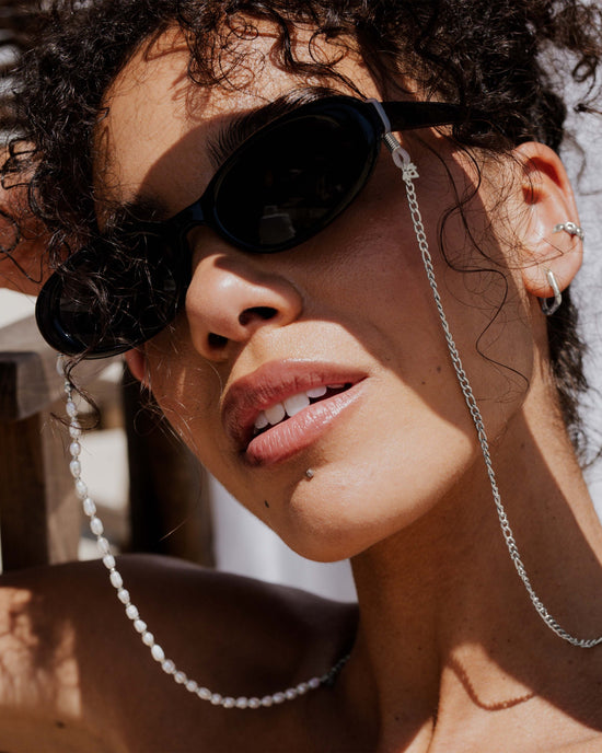 Pearly Sunglasses Chain Silber
