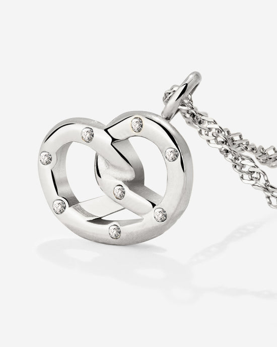 Bedazzle my Pretzel Necklace Silber