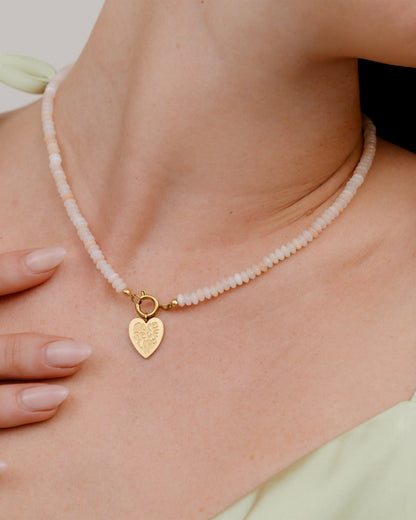 Blushstone Charm Necklace Set