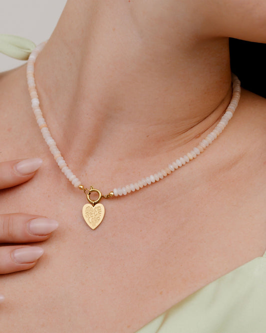 Blushstone Charm Necklace Set