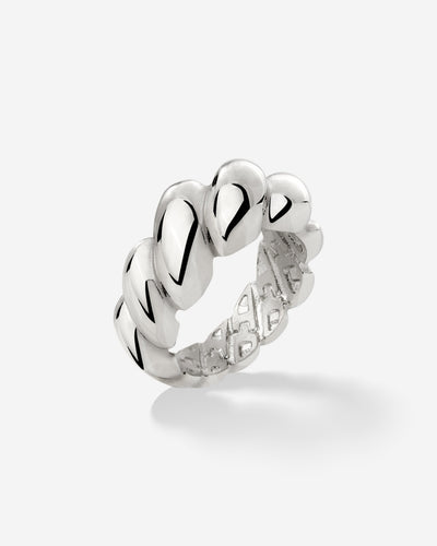 Bold Twist Ring Silber