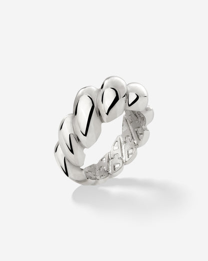 Bold Twist Ring Silber