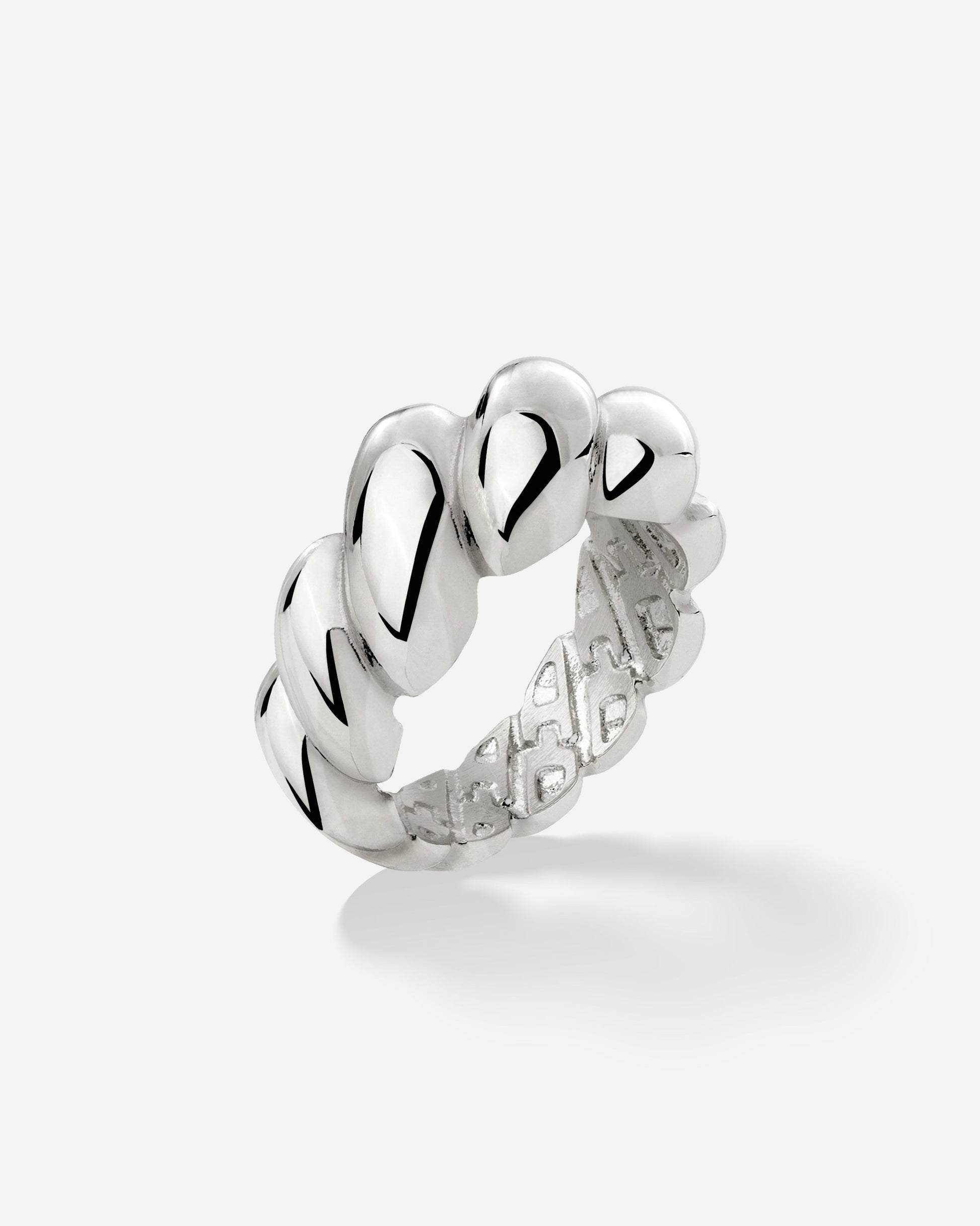 Bold Twist Ring Silber