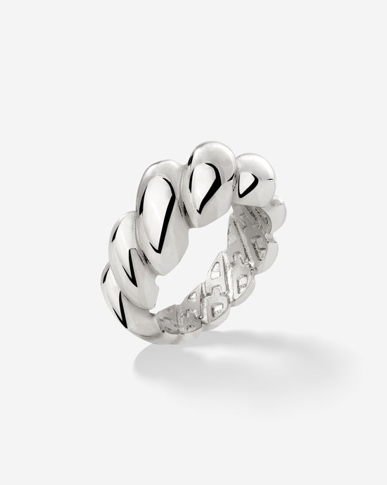 Bold Twist Ring Silber