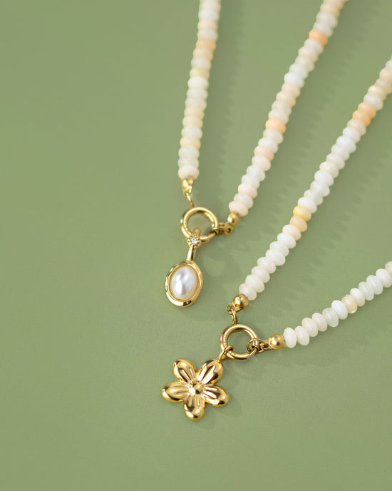 Blushstone Charm Necklace Roségold