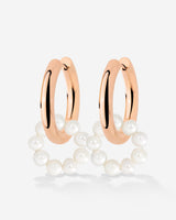 Pearly Donut Hoop Set Roségold